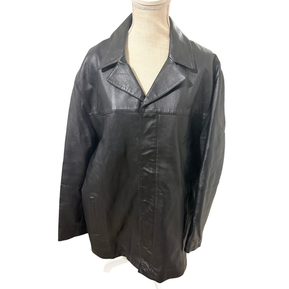 Reaction Kennett Cole Genuine Leather Jacket/Coat Men's Size Large